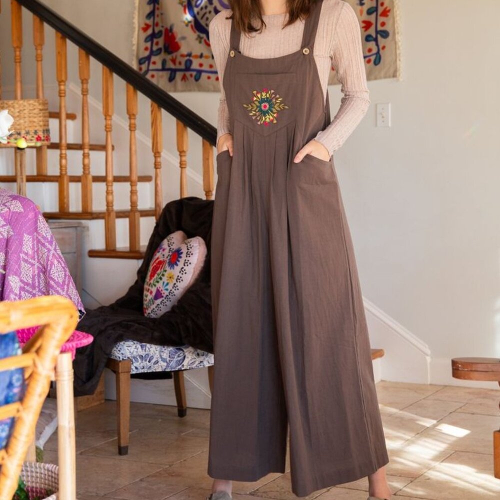 Natural Life Carrington Embroidered Floral Jumpsuit